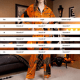 thumbnail image 3 of Orange Halloween Womens Pajamas Satin 2026 Cute Satin Ghost Pumpkin Print Long Sleeve Button Tops and Pants Matching XL, 3 of 5