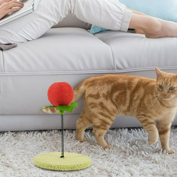 Cat Scratcher Toy Kitty Cats Tumbler Toy Cat Scratching Cat Scratching Ball Red