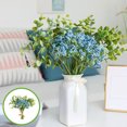 thumbnail image 2 of Ramas de flores decorativas artificiales | Paquete de 12 tallos de plantas de imitación | Plástico irrompible | Colores Surtidos Blanco Rosa Verde Azul Amarillo | 11,4 pulgadas de largo | Aspecto, 2 of 7