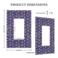 thumbnail image 2 of DouZhe 1-Gang Decorator/Rocker Wallplate, Blue Brick Wall Textured Decorative Wall Plates, 2 of 7
