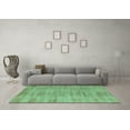 thumbnail image 3 of Ahgly Company Indoor Square Abstract Turquoise Blue Modern Area Rugs, 4' Square, 3 of 4