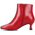 thumbnail image 2 of Journee Womens Kelssa Square Toe Kitten Heel Ankle Booties, Widths Available, 2 of 9