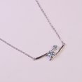 thumbnail image 1 of Collar de palillos de plata esterlina 925 collar de piedra mosan de 1 quilate regalo de San Valentín, 1 of 3