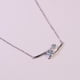 thumbnail image 1 of Collar de palillos de plata esterlina 925 collar de piedra mosan de 1 quilate regalo de San Valentín, 1 of 3