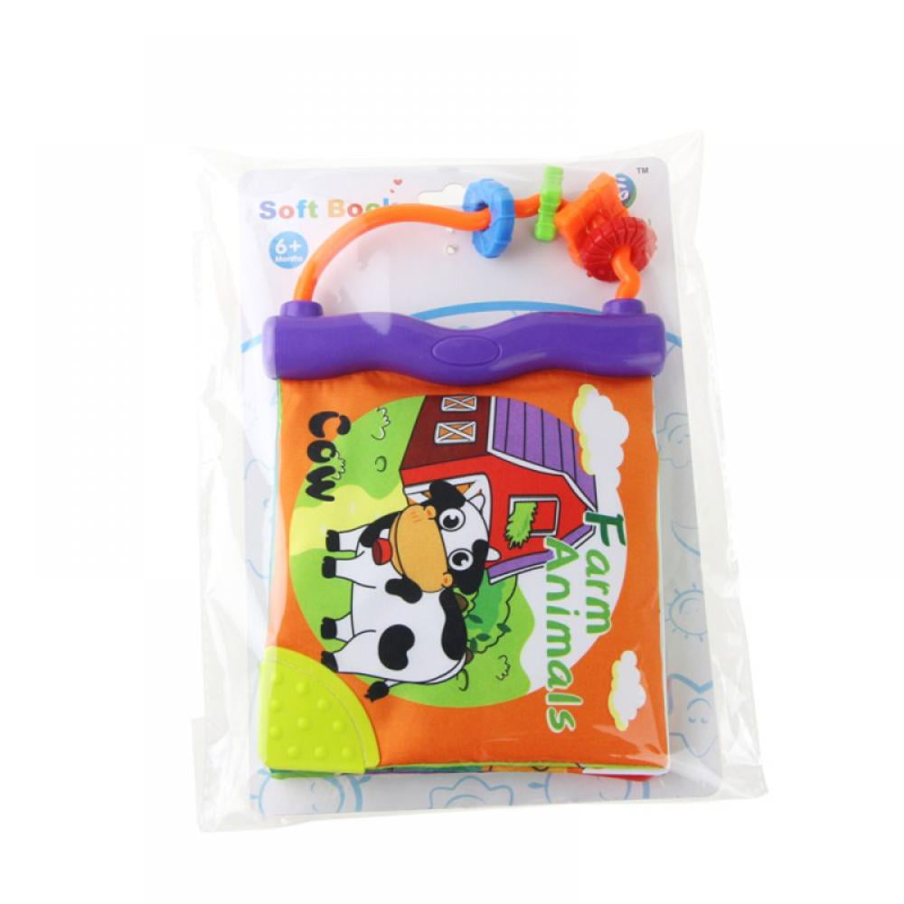Baby Cloth Book Baby Rattle Around Multi-Touch Colorful Crib Bumper LH 
