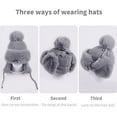 thumbnail image 4 of Womens Winter Beanie Hat Warm Knit Ear Flaps Hat Outdoor Fleece Lined Ski Snow Hats, 4 of 7