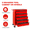 Red, variant on 5 Drawer Rolling Tool Chest, Rolling Metal Tool Chest with Wheels and Lockable Casters, Tool Storage Cabinet for Garage, Warehouse, Workshop, Repair Shop