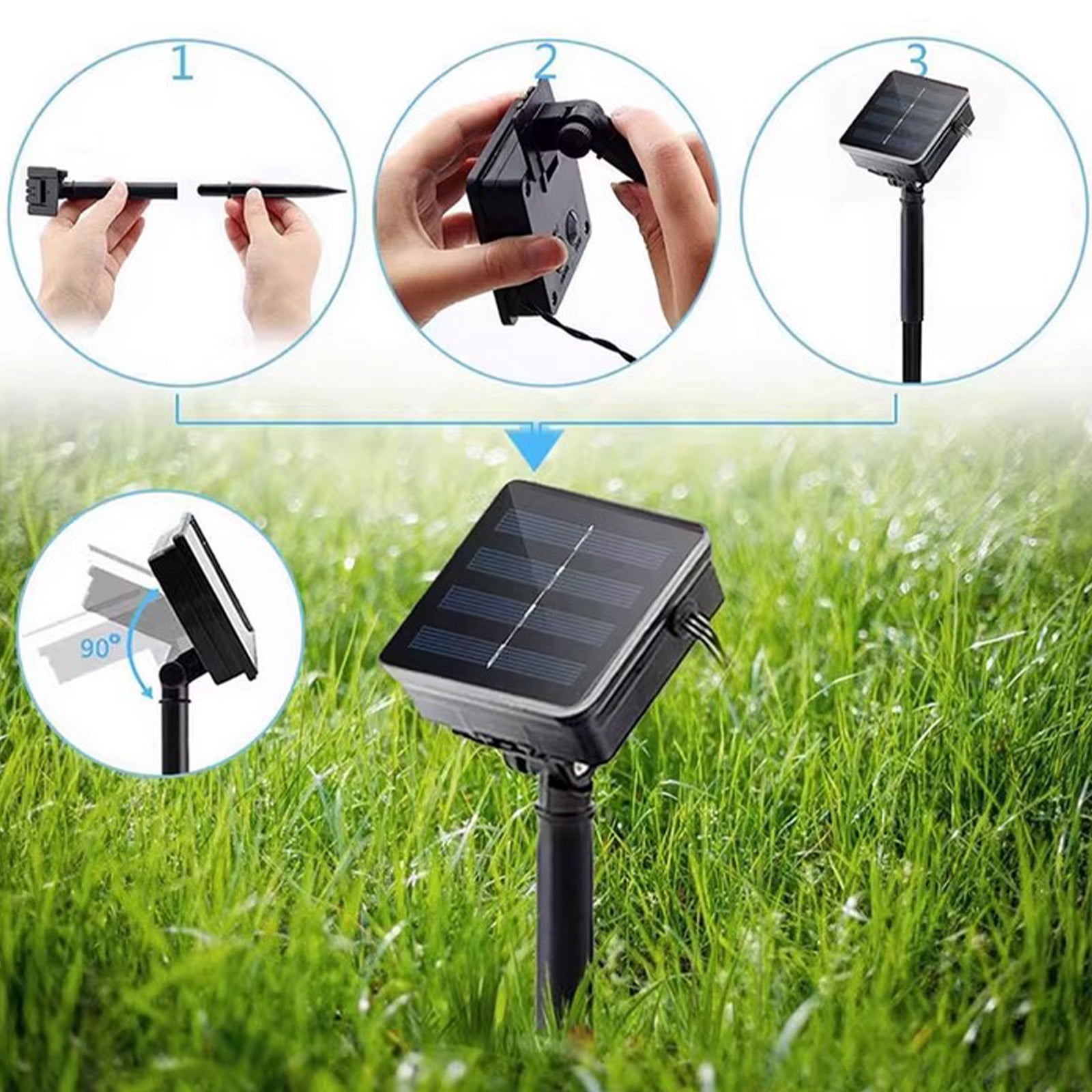 Solar Meteor Shower Lights,Solar Christmas Lights Outdoor Waterproof, Icicle String Light,LED Rain Drop Light for Tree Garden Decoration 275.59 Inches