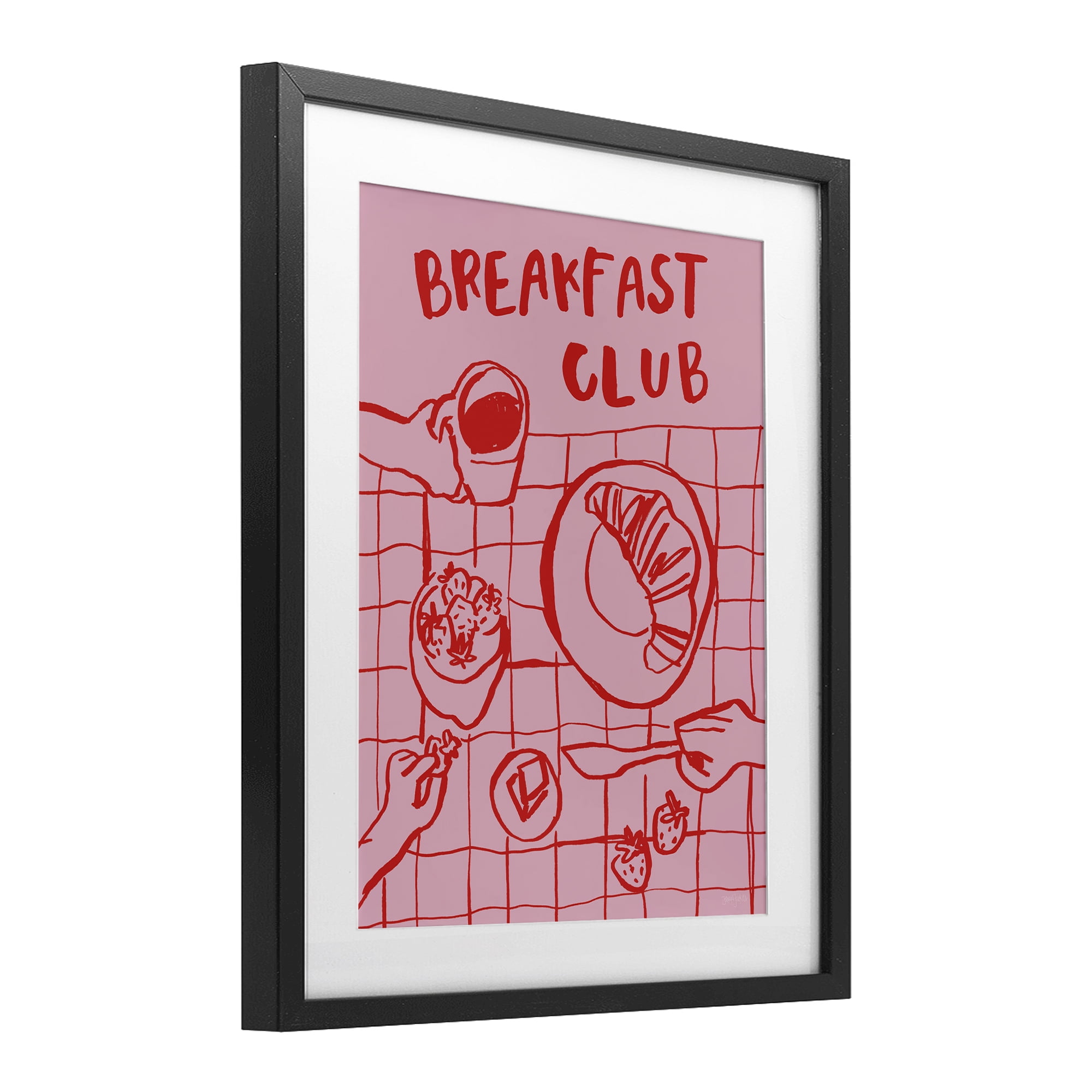 Stupell Industries Breakfast Club Doodles Black Framed Print Under Glass, design by Jenaya Jackson