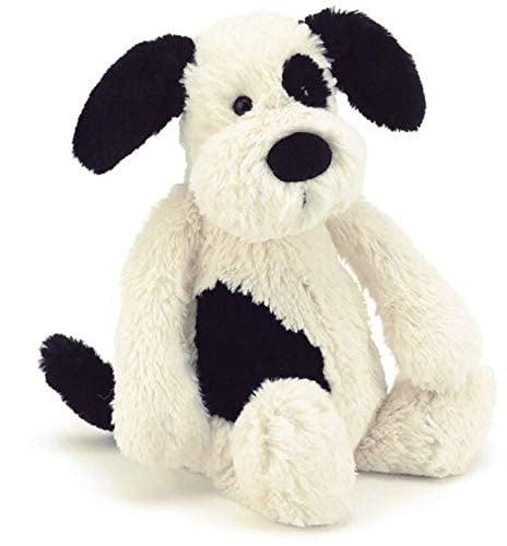 Jellycat Bashful Black and Cream Puppy 