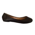thumbnail image 2 of Shoes8teen Womens Ballerina Ballet Flat Shoes 8600 Brown Pu 7.5, 2 of 3