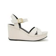 thumbnail image 2 of Kenneth Cole Reaction Womens Clarissa Embossed Buckle Wedge Sandals, 2 of 3