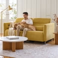 thumbnail image 6 of Modern Power Recliner Sofa with Adjustable Headrest and USB, Lumbar Support, Mustard, 6 of 10
