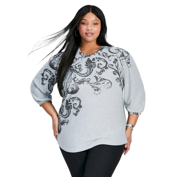 Avenue Women's Plus Size Teagan Hacci Top