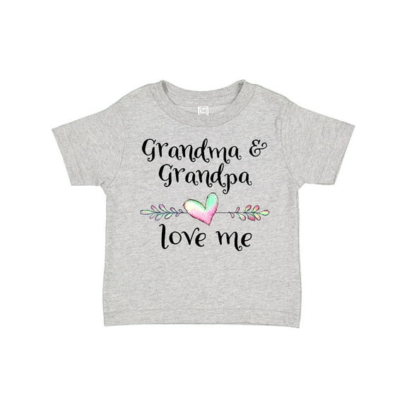 Inktastic Grandma and Grandpa Love Me Heart Grandchild Boys or Girls Toddler T-Shirt