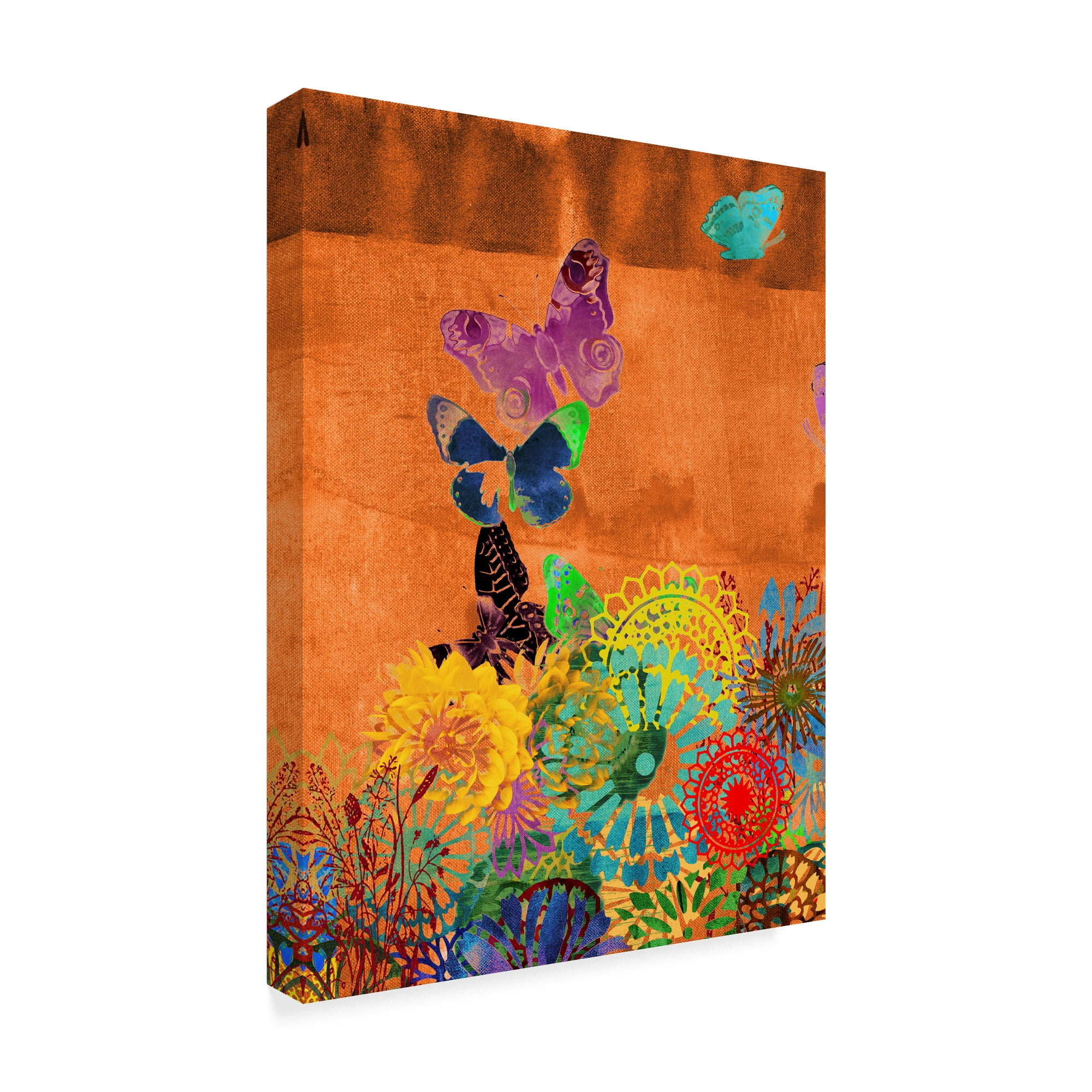 Trademark Fine Art 'Butterfly Panorama Triptych II' Canvas Art by Sisa Jasper