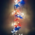 thumbnail image 5 of EUDIDV Patriotic Decor 4th Of July Lights - Red White And Blue Lights Star Lights String Plug In Indoor Outdoor String Lights, Ideal For Any Patriotic Decorations & Independence Day Party Supplies​, 5 of 7