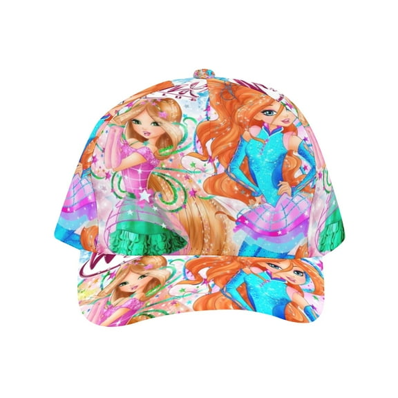 Winx Club-theme Baseball Cap For Men, Women & Kids, Classic Flat Brim Hat Hip Hop Trucker Hat Adjustable Snapback Hat