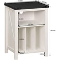 thumbnail image 3 of Record Player Stand with Vinyl Record Storage,White Record Player Table Holds up to 160 Albums,Large Wood Turntable Stand Cabinet Dispaly Shelf for Living Room,Bedroom,Office, 3 of 9
