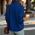 thumbnail image 5 of Kinrui Womens Mock Neck Sweatshirts Collared Button Placket Pullover Tops Lounge Wear L, 5 of 8