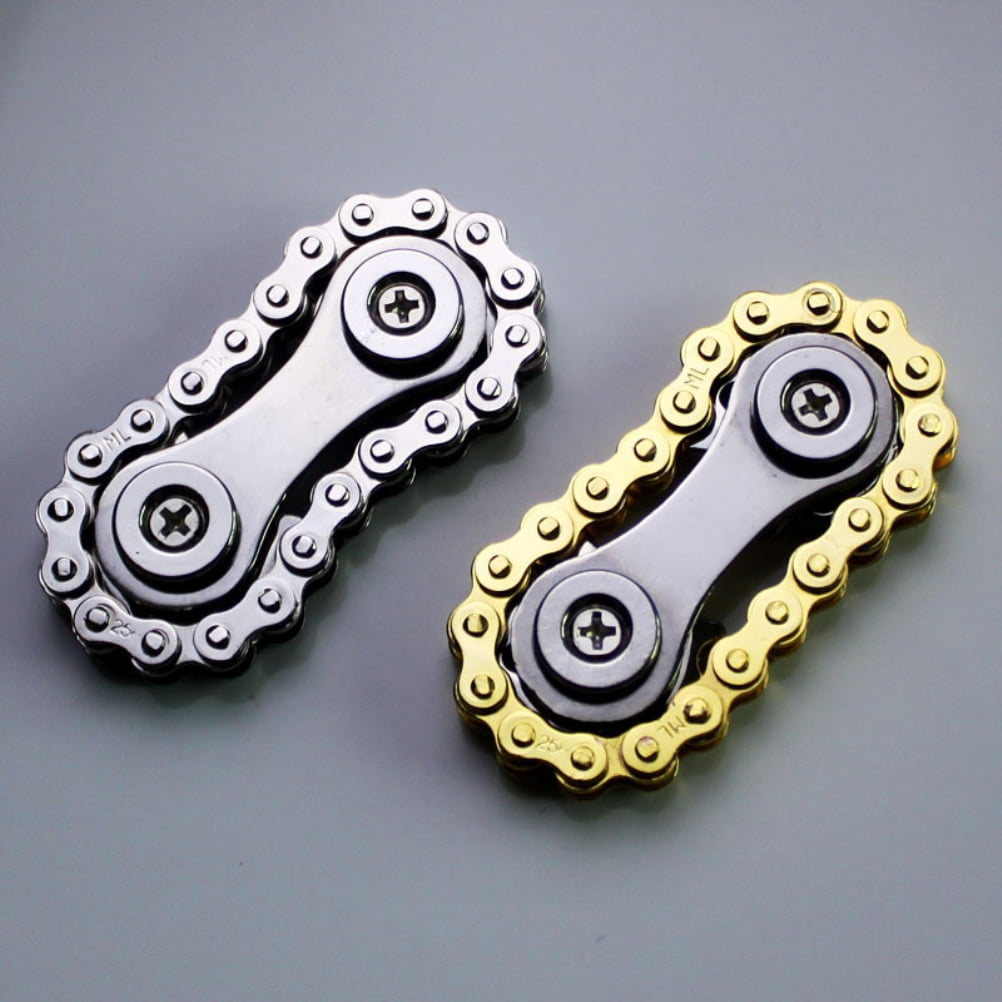 Decompression Chain Gyro Toy Fingertip Gyro Sprocket Metal Toy Stress Relief Toy for Kids and Adults 
