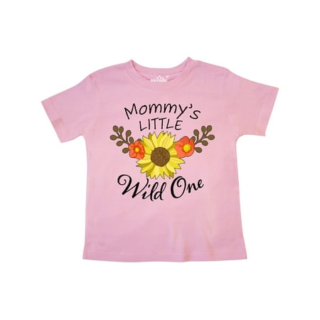 

Inktastic Mommy s Little Wild 1 with Beautiful Sunflower Gift Toddler Boy or Toddler Girl T-Shirt