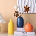 thumbnail image 3 of Ceramic Vase Set of 3,Small Vase for Rustic Home Decor,Modern Farmhouse Decor,Coffee Table Decor,Shelf Decor Items,Fireplace Mantel,Modern Table Decor,Boho Decor,Blue Decor,Vase Entryway Decor,Plant, 3 of 6