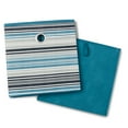 Mainstays Collapsible Fabric Cube Storage Bin (10.5" x 10.5"), Striped