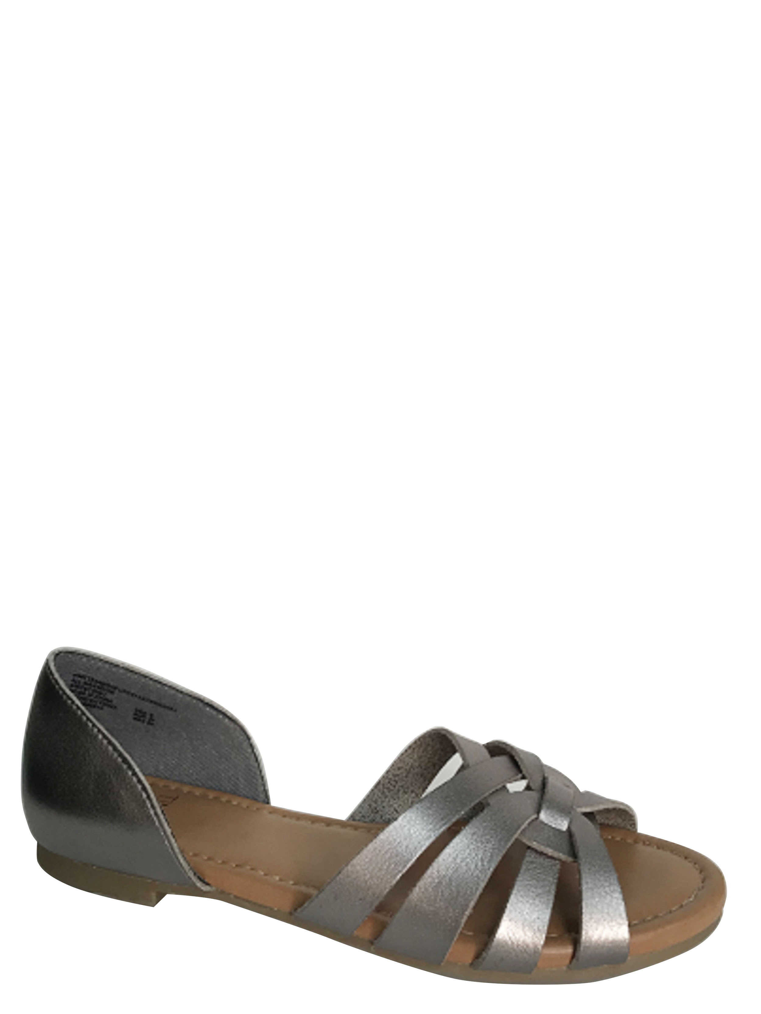 time and tru black platform sandals