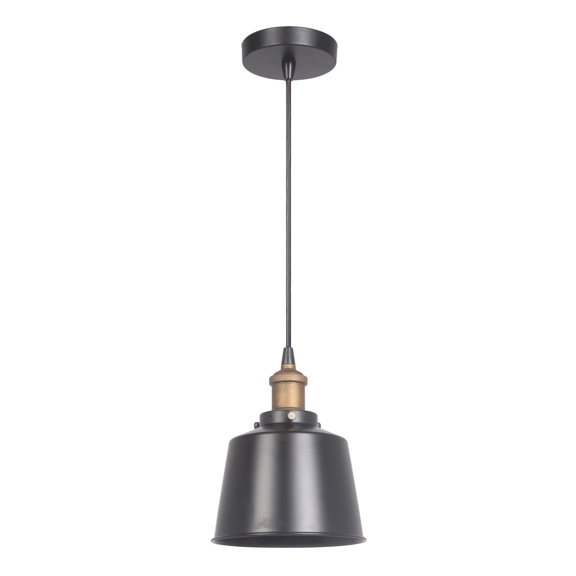 P760MBKPAB1 Craftmade Lighting 1 Light Mini Pendant-129.1 Inches Tall and 7 Inches Wide-Matte Black/Patina Aged Brass Finish -Traditional