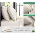 thumbnail image 3 of Queen Sheets, Genuine 100% Organic Viscose Derived from Bamboo Bed Sheet Set, Luxuriously Soft & Cooling, Double Stitching,  (Queen, Ivory), 3 of 9