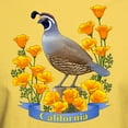 thumbnail image 3 of CafePress - California Quail And Golden Poppy T Shirt - Light T-Shirt - CP, 3 of 4