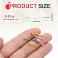 thumbnail image 2 of Uxcell 6 Pcs Tiny Doll Hair Pins 0.59" Clips de metal blanco para el cabello mini pasadores para accesorios de bricolaje, 2 of 7