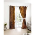 thumbnail image 3 of Orange Forest Blackout Curtains for Bedroom/Living Room, Thermal Insulated Kitchen Curtains, Fall Tree Botanical Maple Leaf Grommet Darkening Window Treatment Drapes 42"x84"x2, 3 of 8