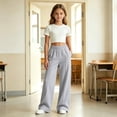 thumbnail image 6 of Gunia Sweatpants For Teen Girls Joggers School Uniformss Baggy Wide Leg Sweat Pants Sweatpants Elastic Waist Joggers Pants Preppy Clothes For Kids Athletic Pants Grey 15-16 Years, 6 of 7