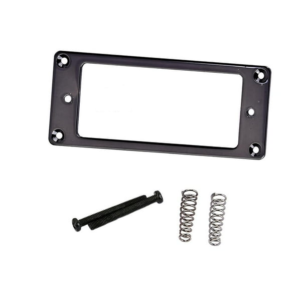 Iron Mini Pickup Flat Black Set para accesorio de guitarra eléctrica LP Negro kusrkot Marco de recogida de guitarra eléctrica