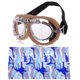 thumbnail image 1 of Gafas de montar para motocicleta plegables de PC PU esponja para motocross y ATV, lente transparente, marco marrón, 1 of 6
