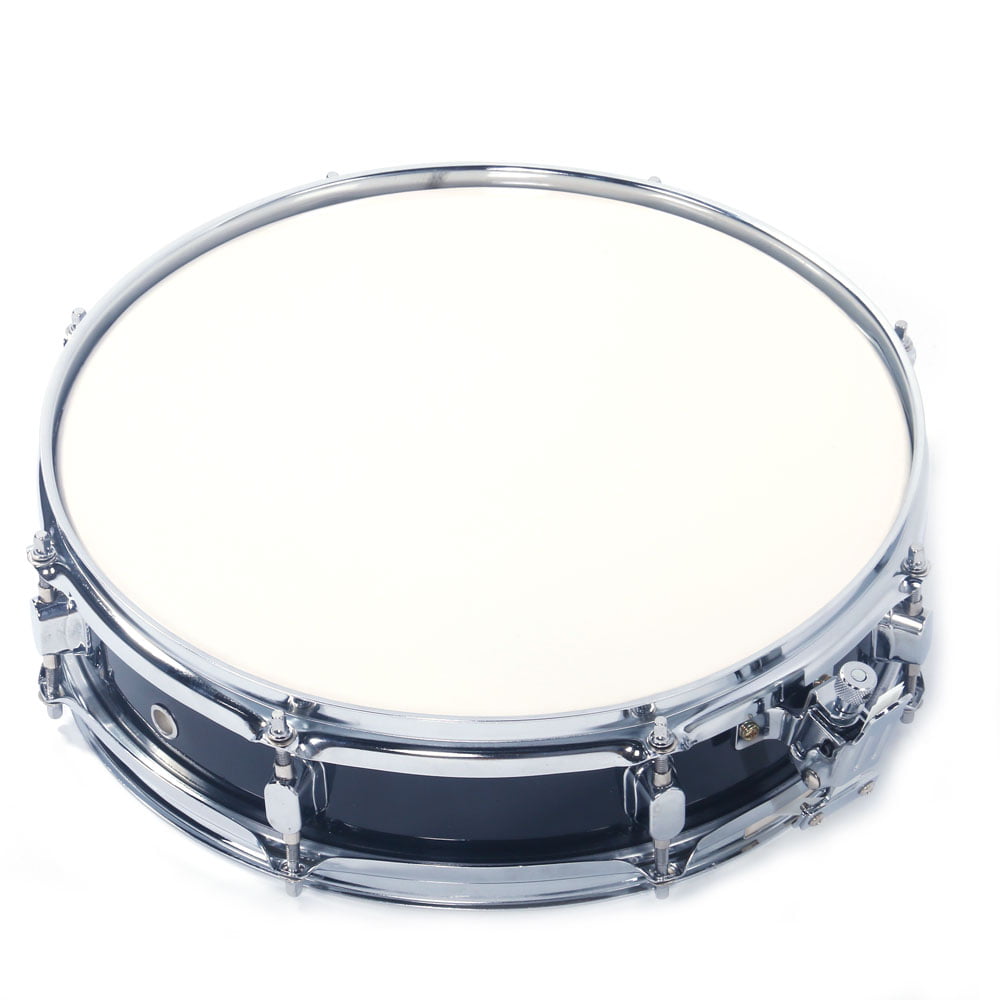 LAGRIMA 13x3.5 Inch Professional Snare Drum Drumsticks Drum Key Strap Set Black 