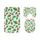 thumbnail image 1 of Bayas rojas de acebo de Navidad ABPHQTO Juego de alfombras de baño de 3 piezas, 1 of 2