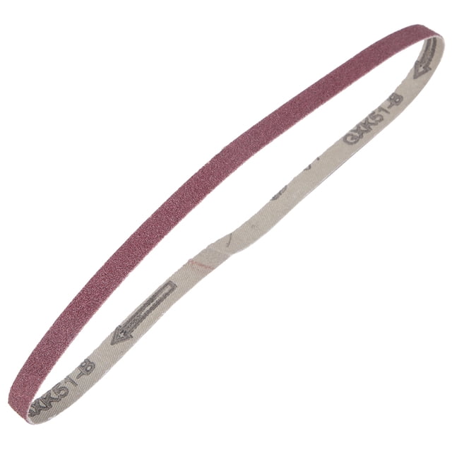 10 piezas de banda de lijado de óxido de aluminio, papel de lija, banda abrasiva para lijadora, 533 x 9 mm (80#)
