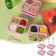 thumbnail image 2 of Snack Containers with Fork for Kids Adults,Reusable Lunchable Container with 4 Compartment,BPA-Free Bento Snack Boxes for Food Storage & Meal Prep,Wheat Straw,Lunch Container for Travel,Office,Picnic, 2 of 6