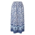 thumbnail image 6 of XIAONU Floral Print Tiered Maxi Skirt For Women High Waist Flowy Casual Beach Long Skirt, 6 of 8