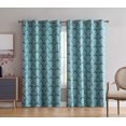 thumbnail image 2 of THD Damask Print 100% Full Blackout Grommet Window Curtain Panels Noise Reduction, Room Darkening, and Privacy - 2 Panels, 2 of 4