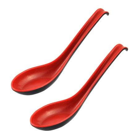 

Kitchenware Plastic Utensil Soup Food Porridge Spoon Ladle 16cm Length Red 2pcs