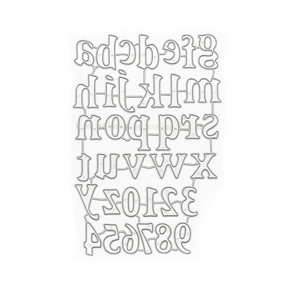 Recollections Alphabet & Number Cutting Die, 6 Pack