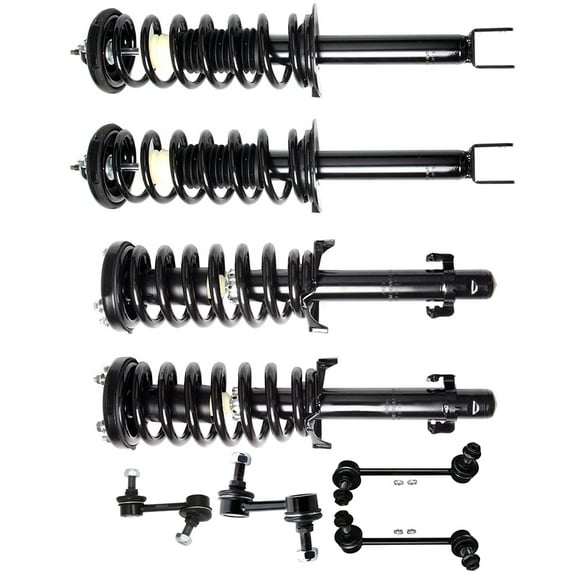 CCIYU Front Strut Spring Assembly Control Arm and Ball Joint Assembly 2011-2012 for Honda Accord SE Sedan 4-Door Complete Suspension Kit Fits replace for K750152, 172562, 172563