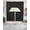 Black, variant on Grey Swag Kitchen Curtains Sets for Windows 24 Inch Length, Vintage Leather Patterned Texture Solid Modern Short Window Curtain Panels Swags Valances and Tiers 3 Piece Set for Cafe/Dining Room