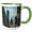 Green/White, variant on 3drose, Empire State, View from the Bridge, 11oz Two-tone Black Mug