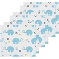 thumbnail image 3 of SKYSONIC Elephant Cotton Washcloths Set of 6, Highly Absorbent Soft Fingertip Towel for Bathroom, Gym, Hotel and Spa, 12 x 12 Inch, 3 of 7