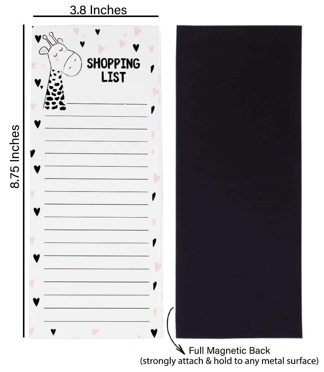 Inkdotpot Pack of 3 Magnetic Fridge To-Do List Notepads- Magnetic Memo Pads For Refrigerator-(50 Sheets Each)-SL